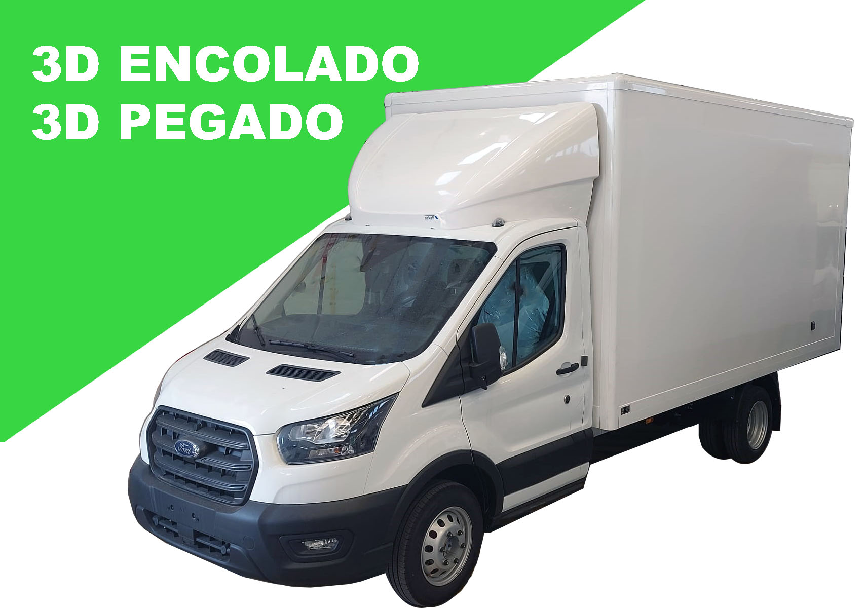 Deflector 3D integral encolado FORD Transit 2014 - 75 cm